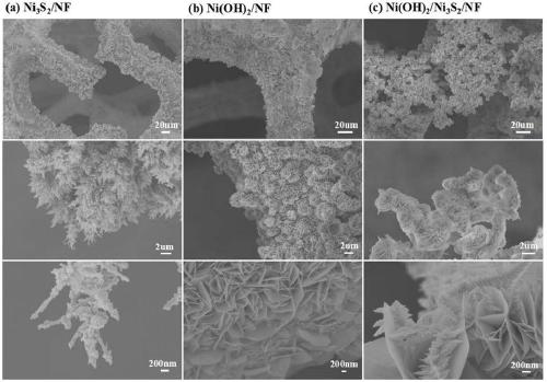 Nickel hydroxide/nickel disulfide/foam nickel composite and preparation method thereof, and application thereof