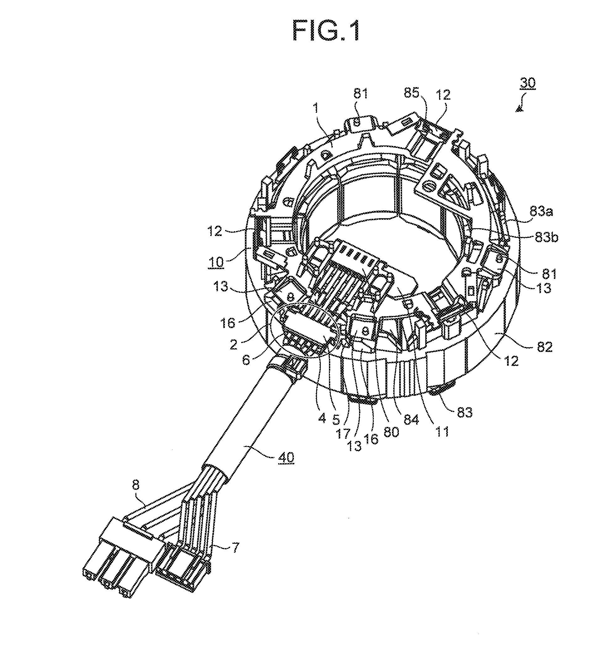 Molded stator, molded electric motor, and air conditioner