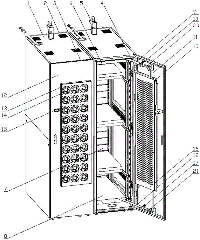 A full-distributed heat pipe heat removal cabinet