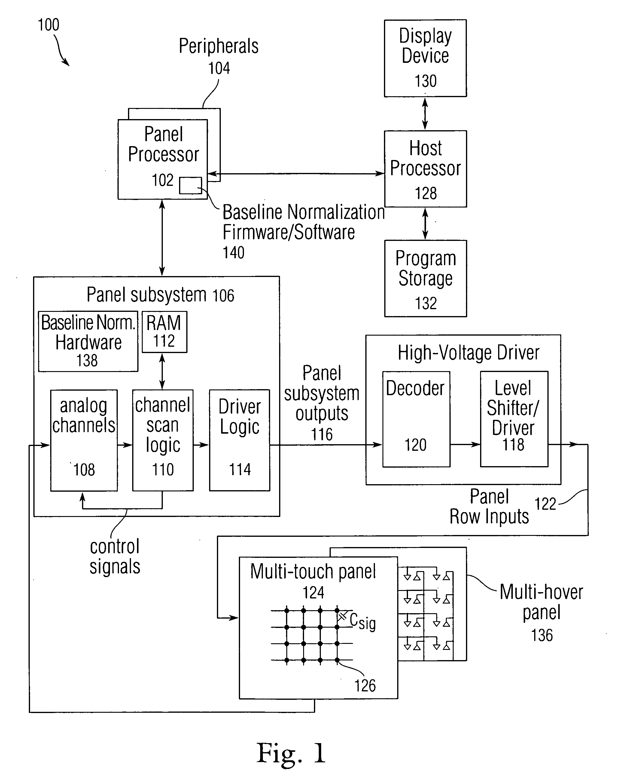 Periodic sensor panel baseline adjustment