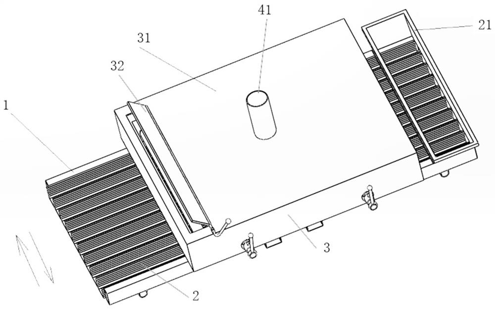 Air control device for continuous tea leaf de-enzyming and carding machine