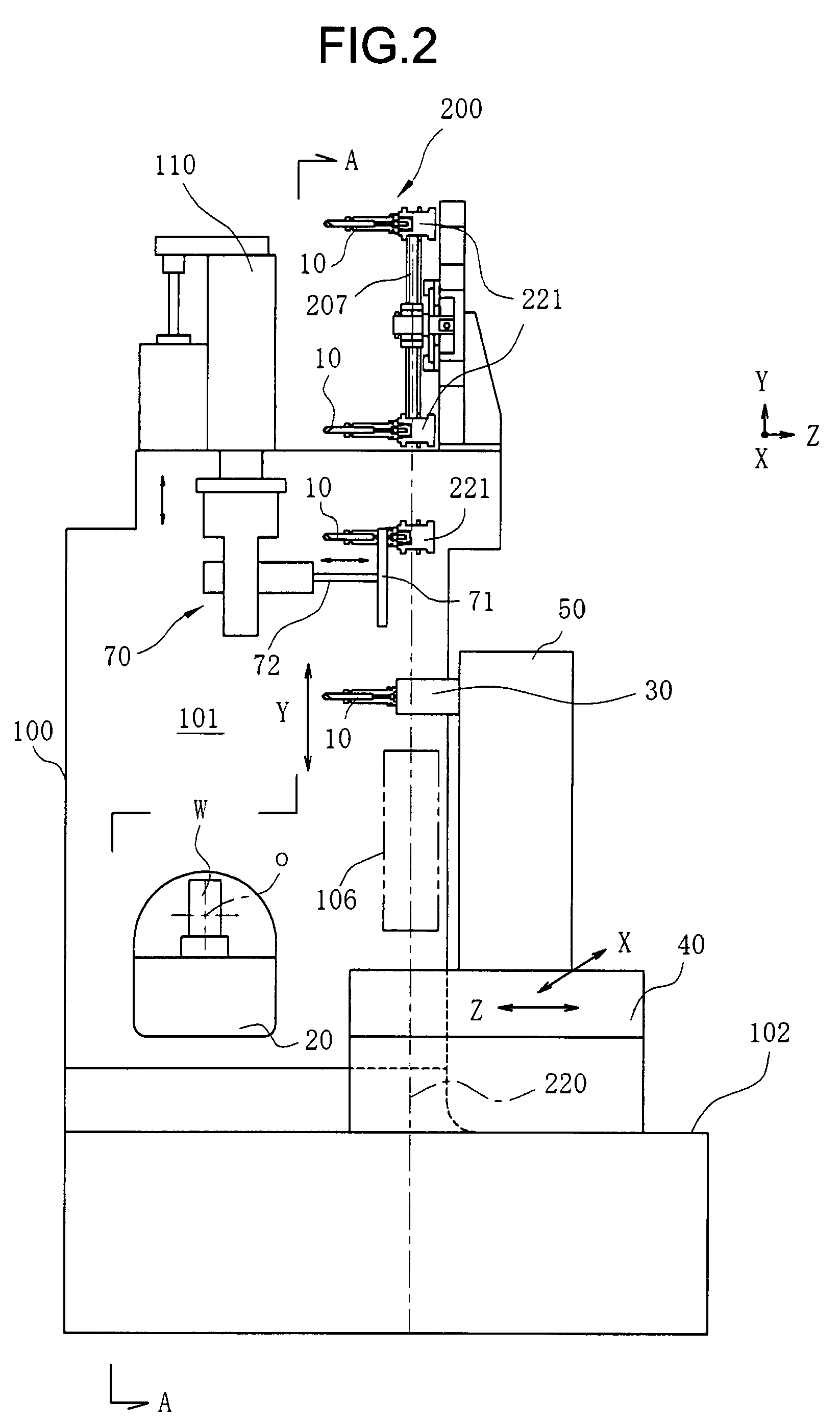 Machining center