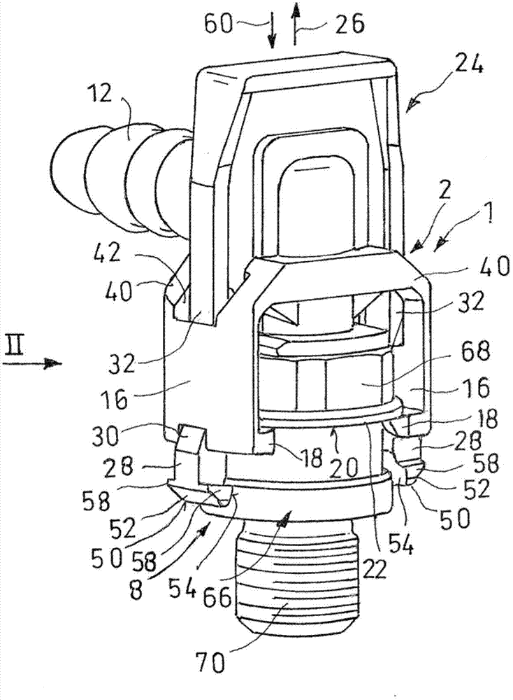 Plug-type connector for media lines