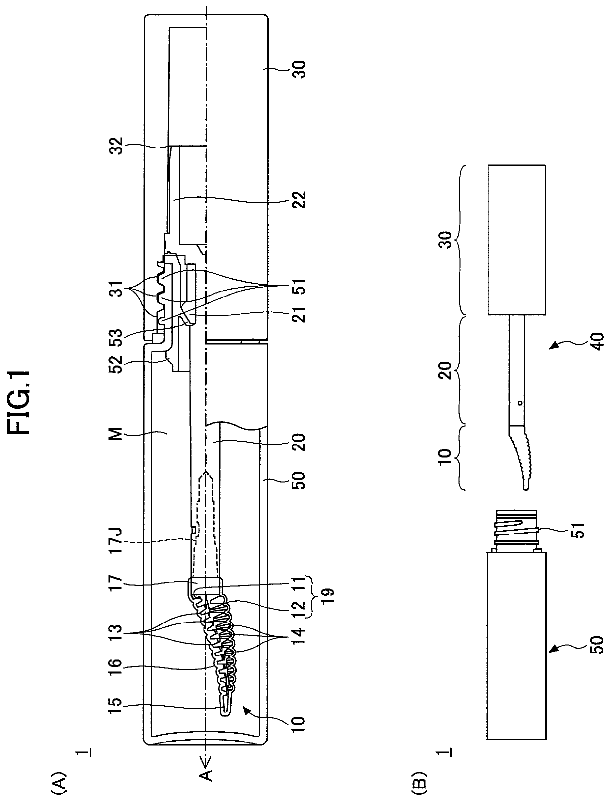 Eye cosmetic applicator and eye cosmetic tool