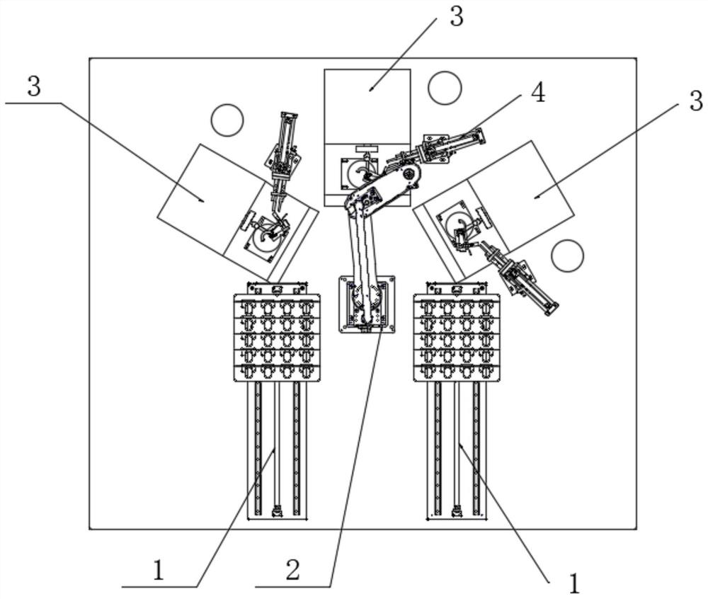 Automatic winding workstation for wire core robot