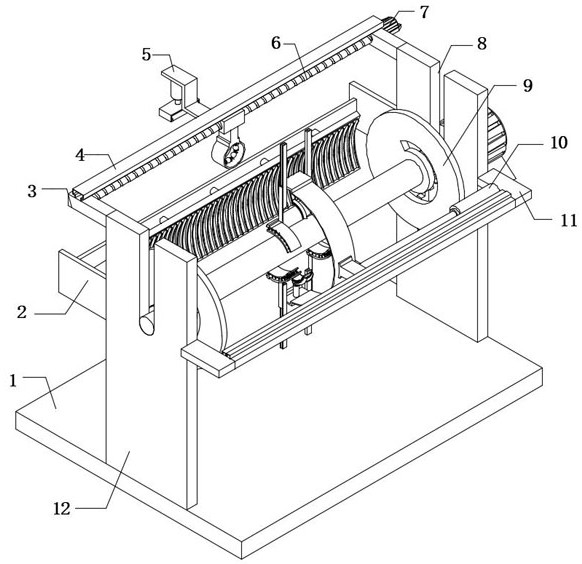 Adjustable winding device applied to plastic-coated steel wire rope