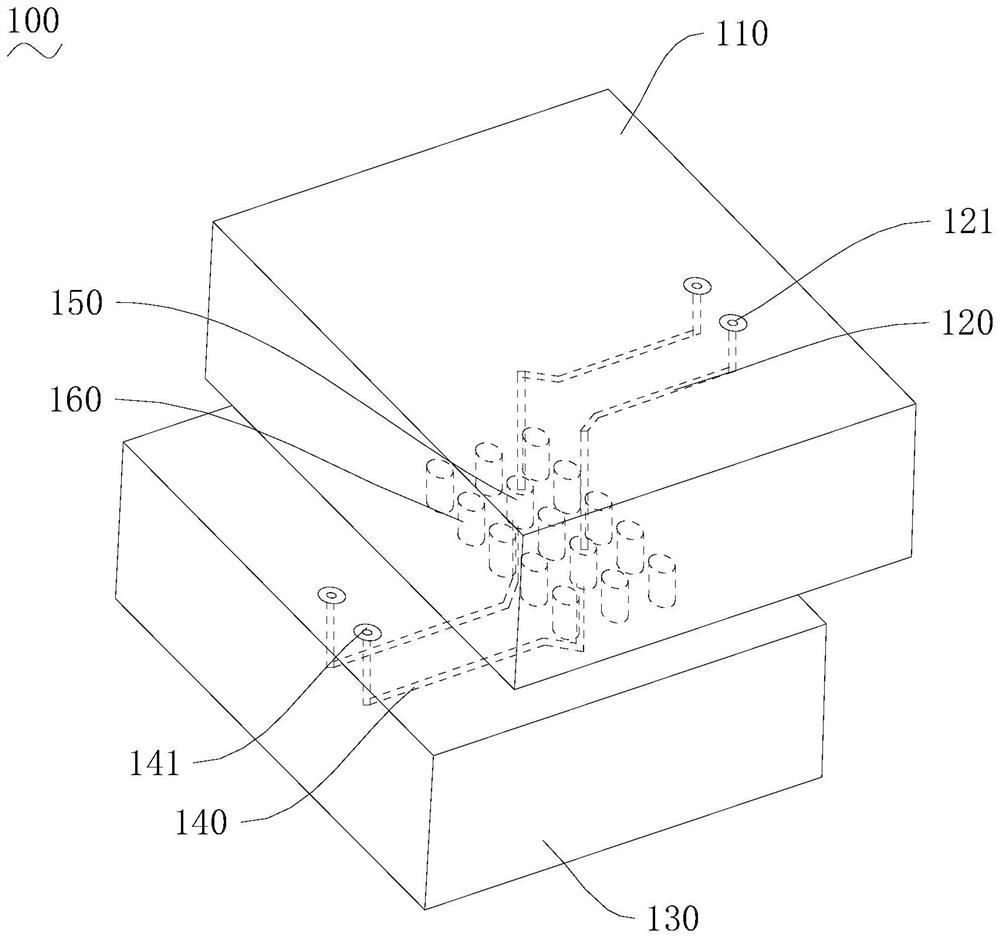 Differential transmission structure based on BGA solder balls