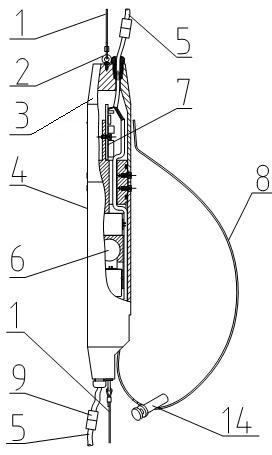 Multistage three-component wave detector device