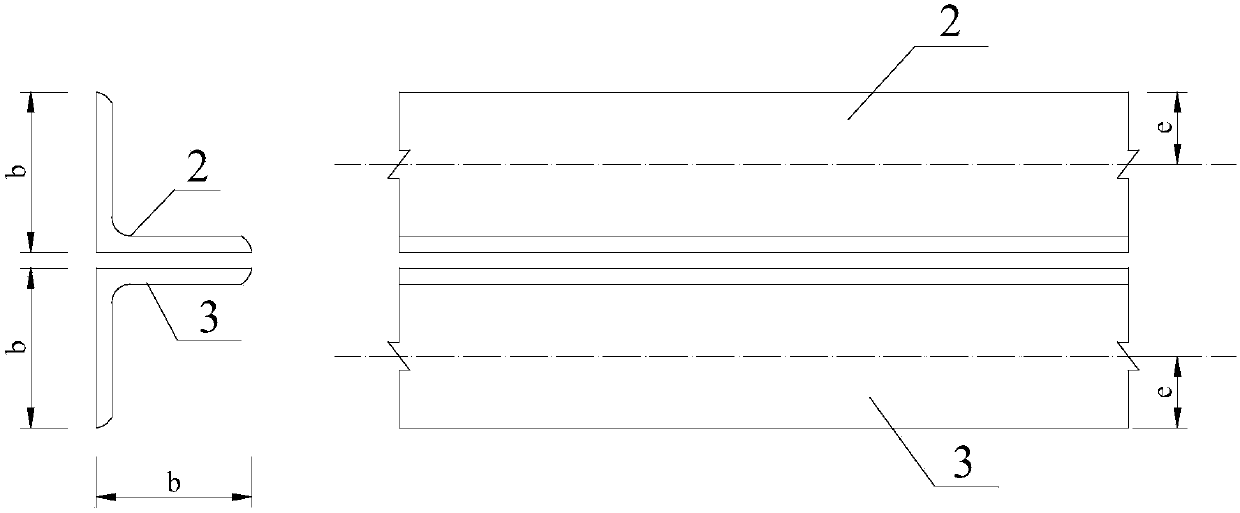 A kind of opening device and opening method for reinforcing double-angle steel rods of trusses