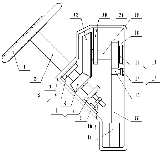 Method and device for automatic return of steering wheel of a simulated driver