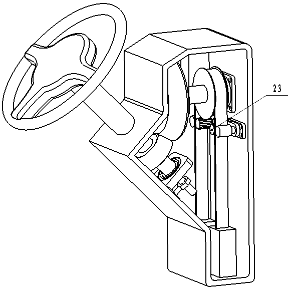 Method and device for automatic return of steering wheel of a simulated driver