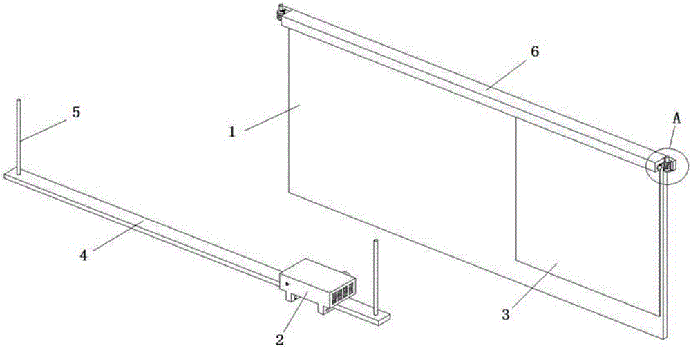 Projection teaching device used for learning of senior high school student