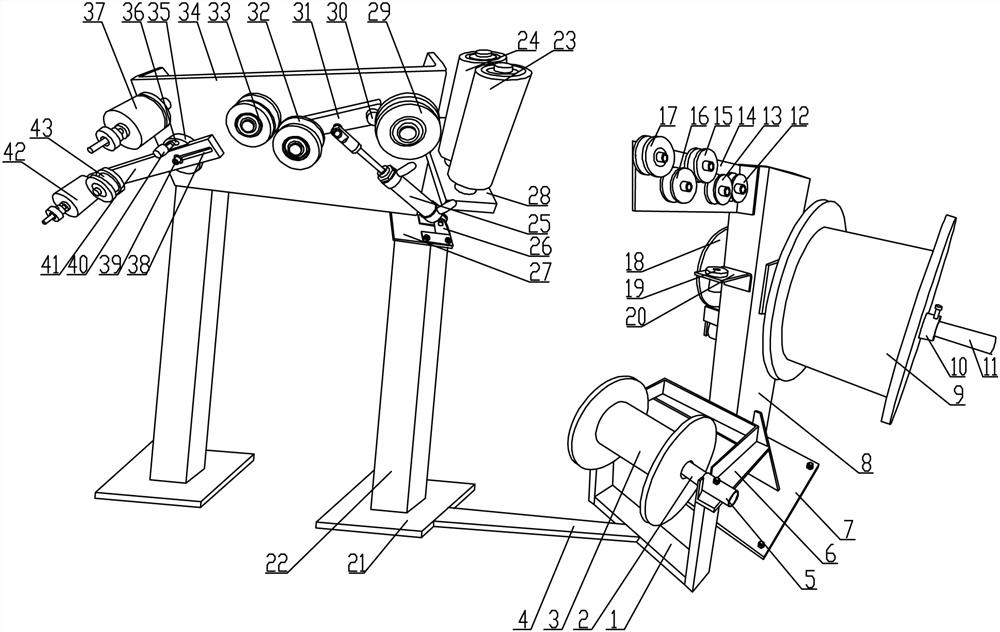 Copper wire unwinding system for winding transformer coil and use method