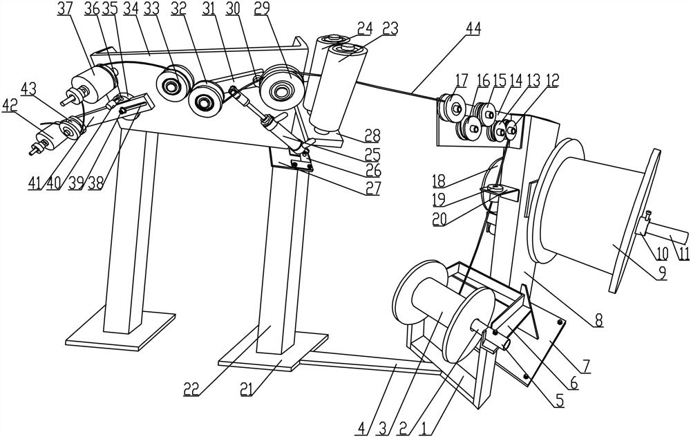 Copper wire unwinding system for winding transformer coil and use method