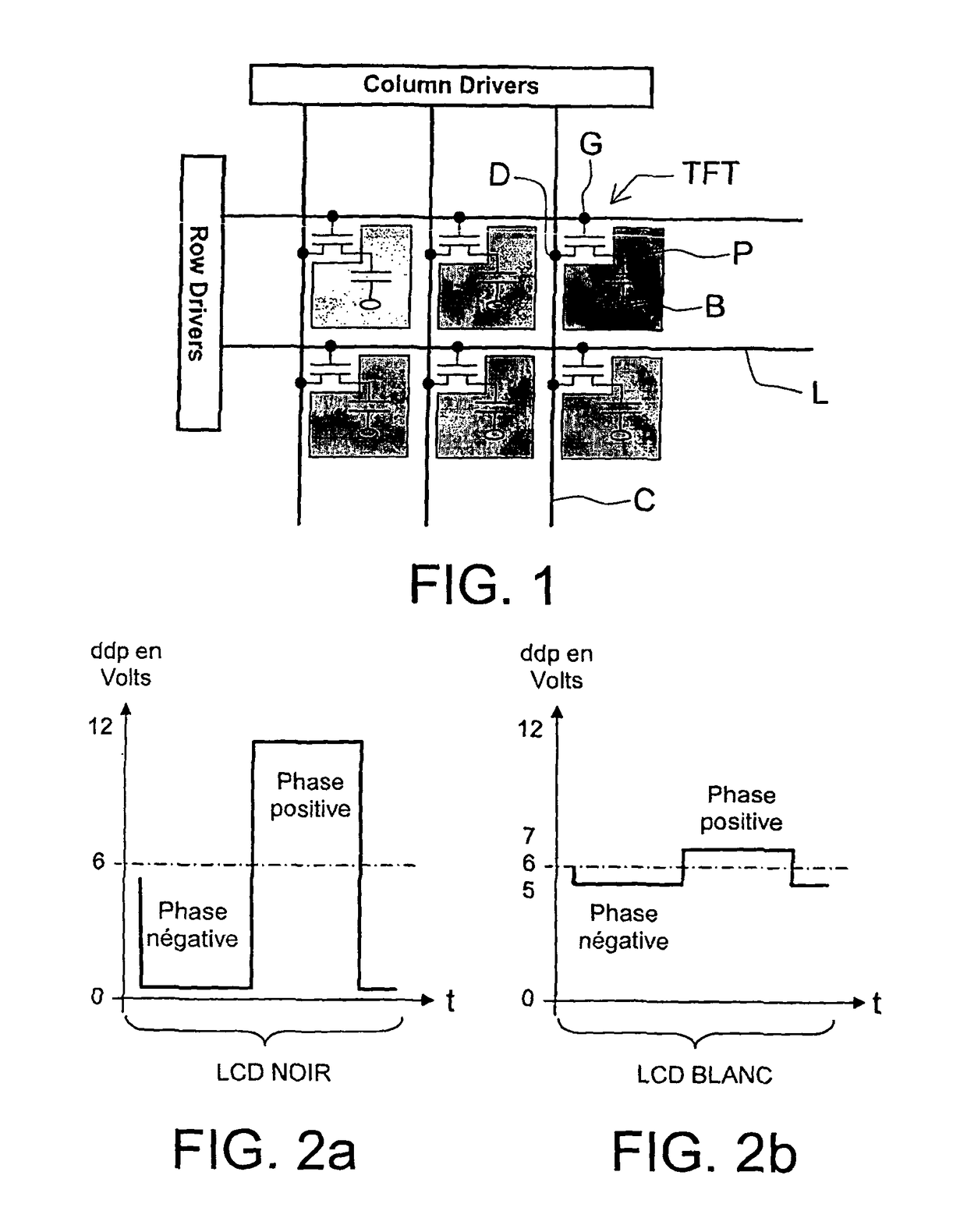 Secure display device with twisted nematic liquid crystal matrix