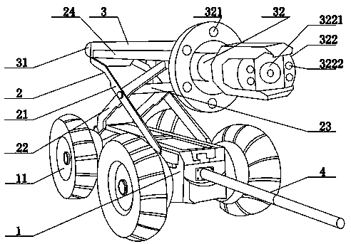 Pipeline inner wall walk detection robot and system