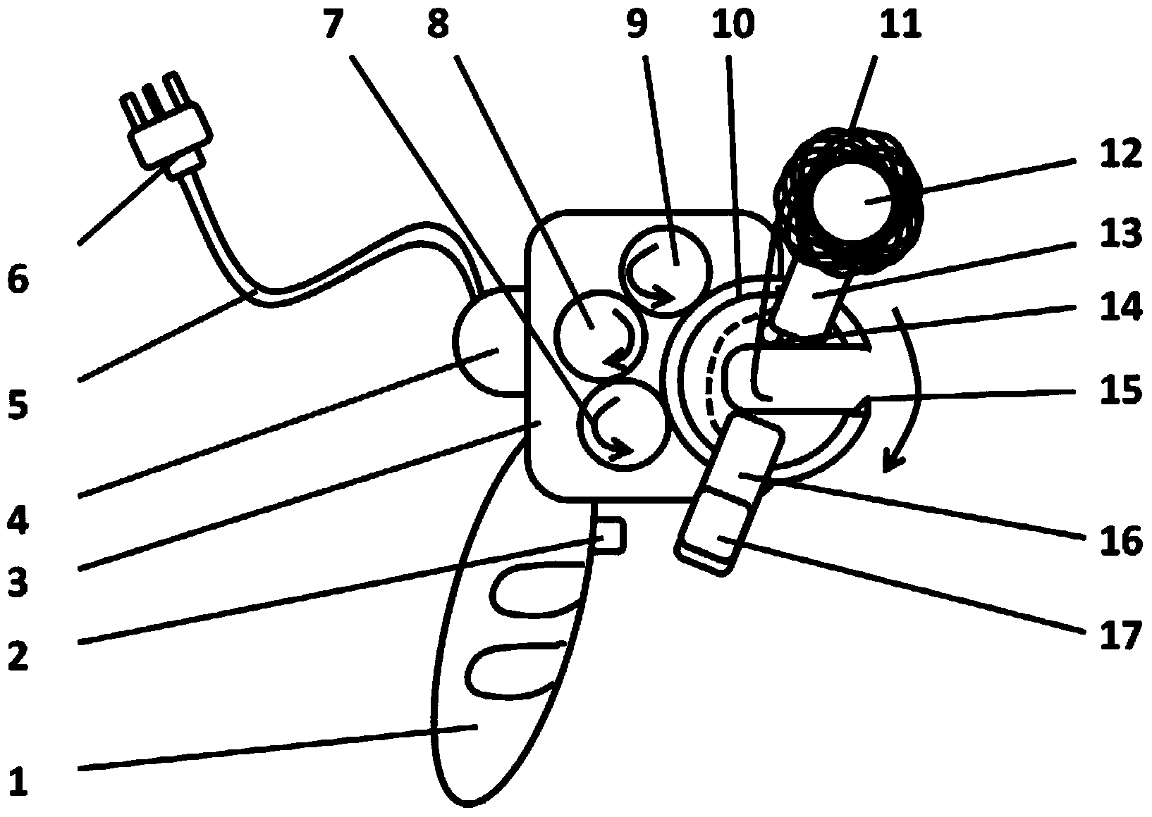 Hand-held automatic winding machine and using method thereof