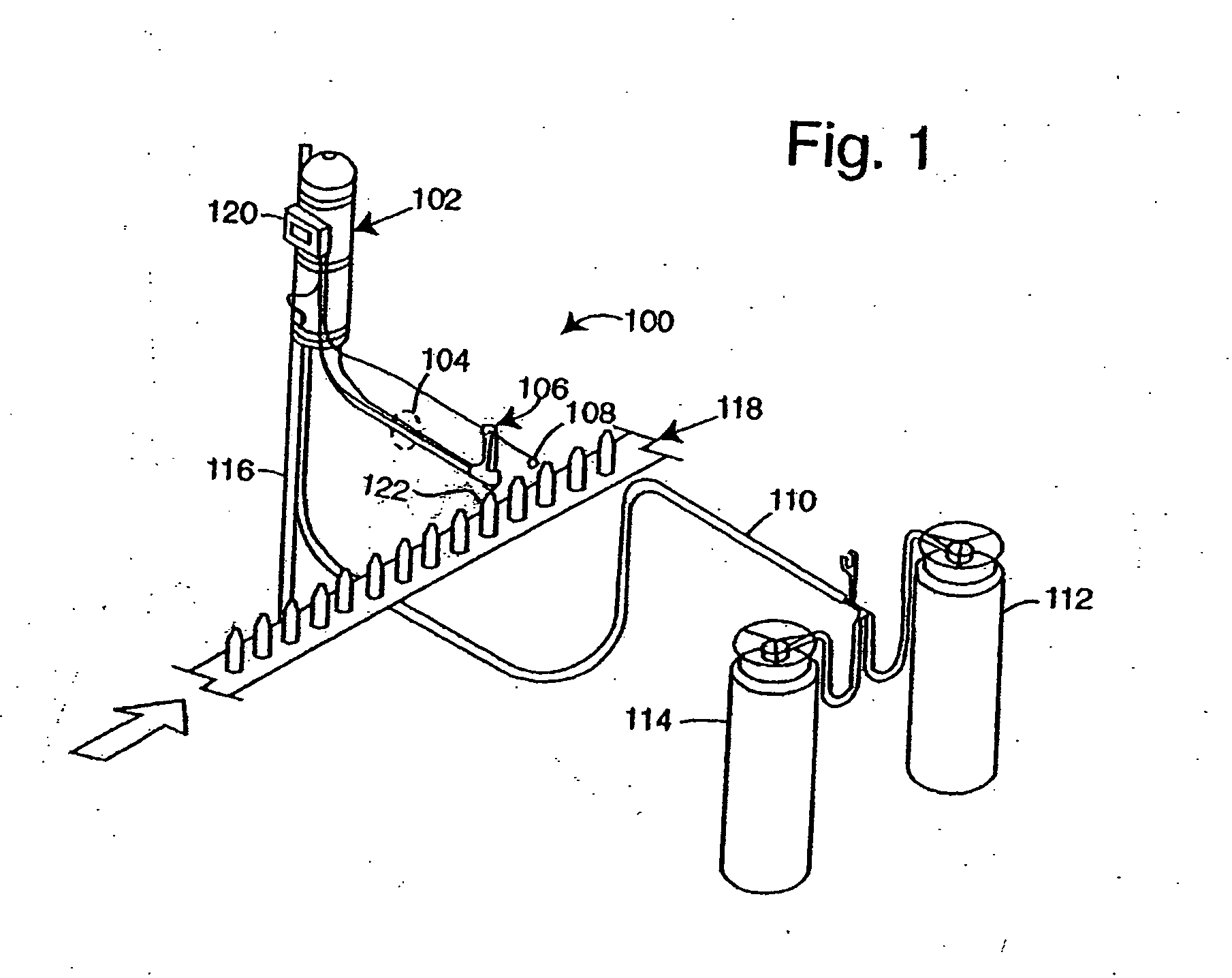 Liquid cryogen dosing system with nozzle for pressurizing and inerting containers