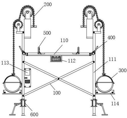 Scaffold with automatic discharging function for building construction