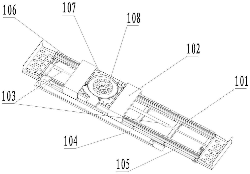 Automatic stacking and lifting traveling system for container locksets