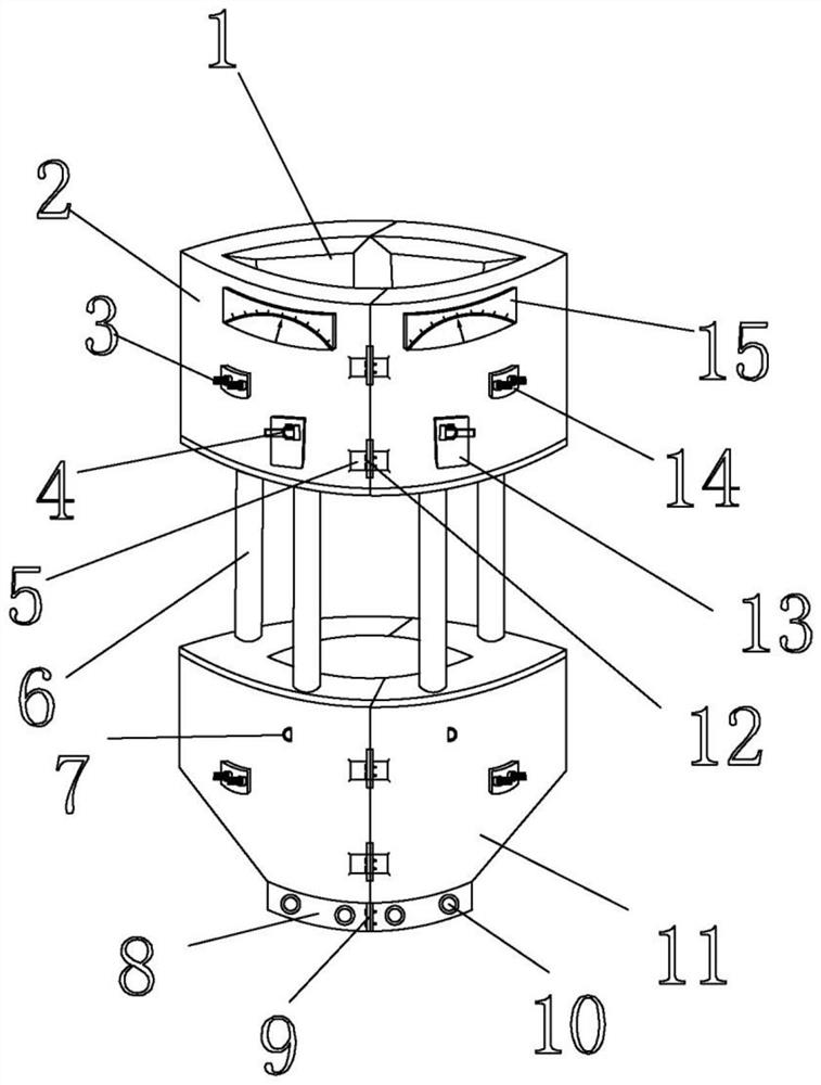 Super high-rise steel column welding positioning adjusting fixator