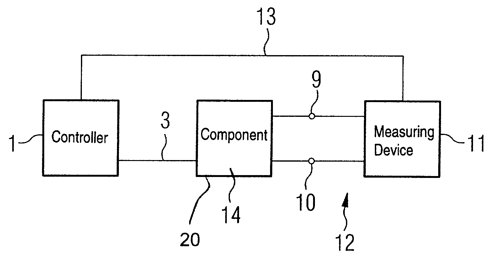 Method and semiconductor component having a device for determining an internal voltage