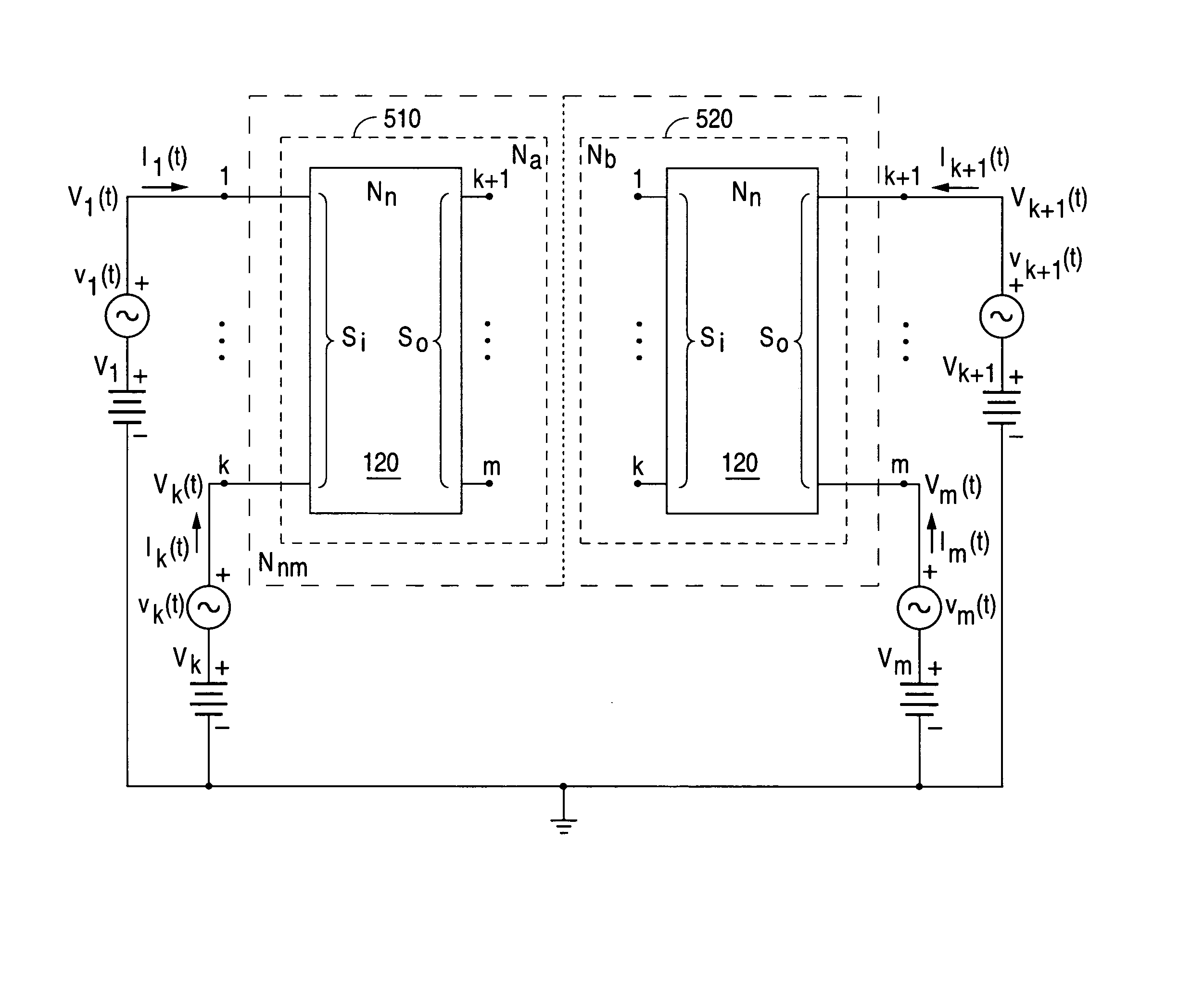 System and method for breaking a feedback loop using a voltage controlled voltage source terminated subnetwork model