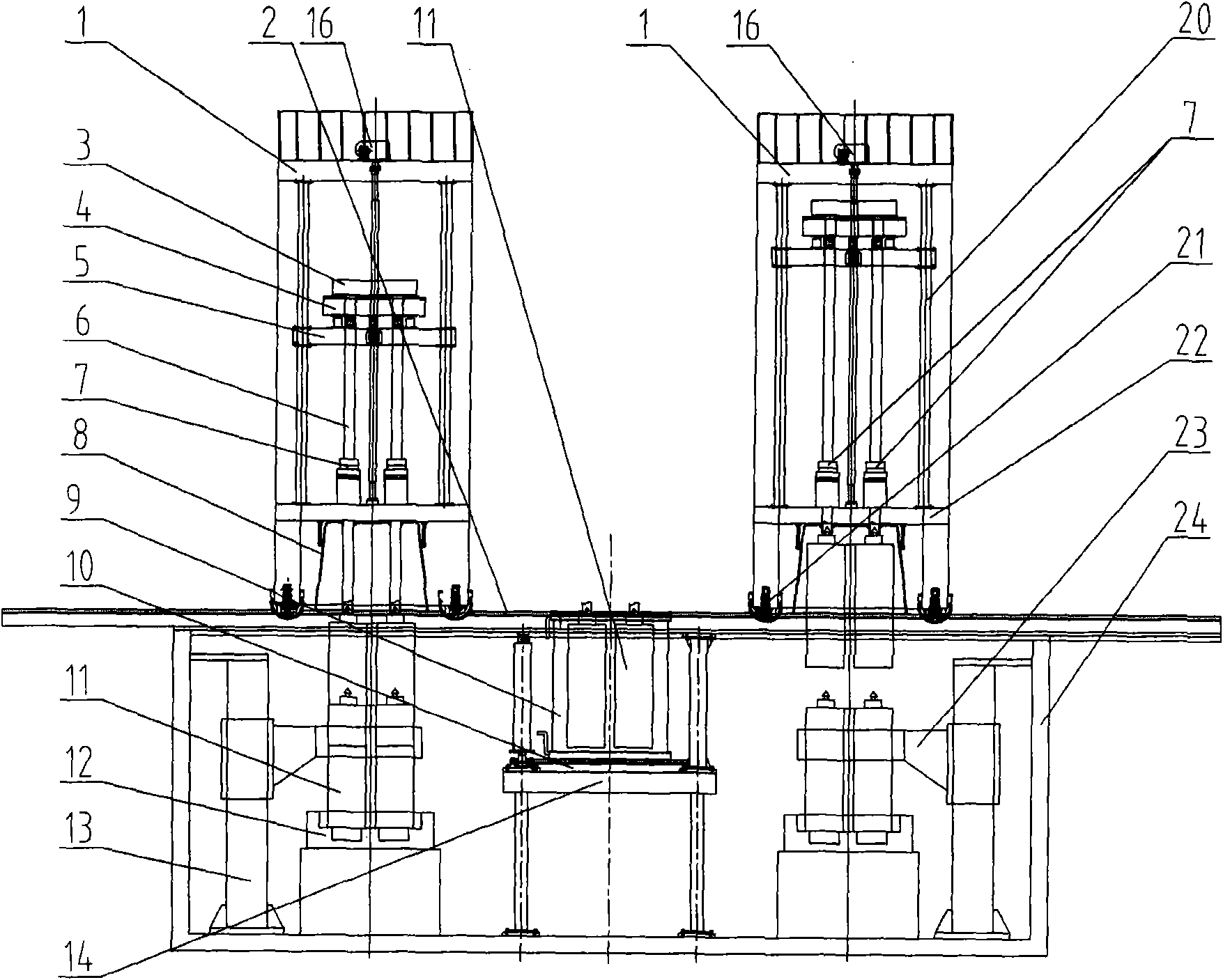 Heavy-current short-network direct attached gas shield three-phase electric slag furnace