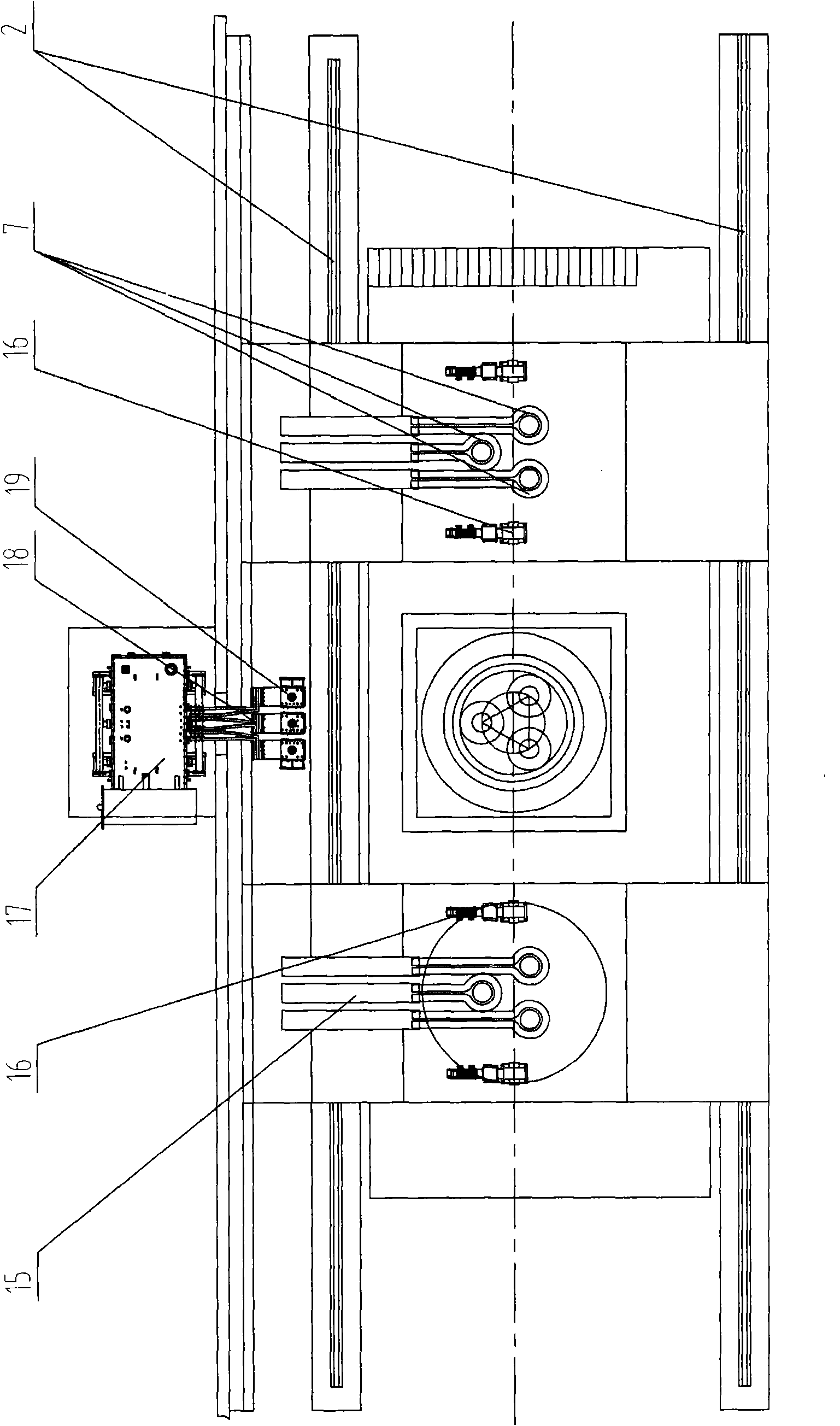 Heavy-current short-network direct attached gas shield three-phase electric slag furnace