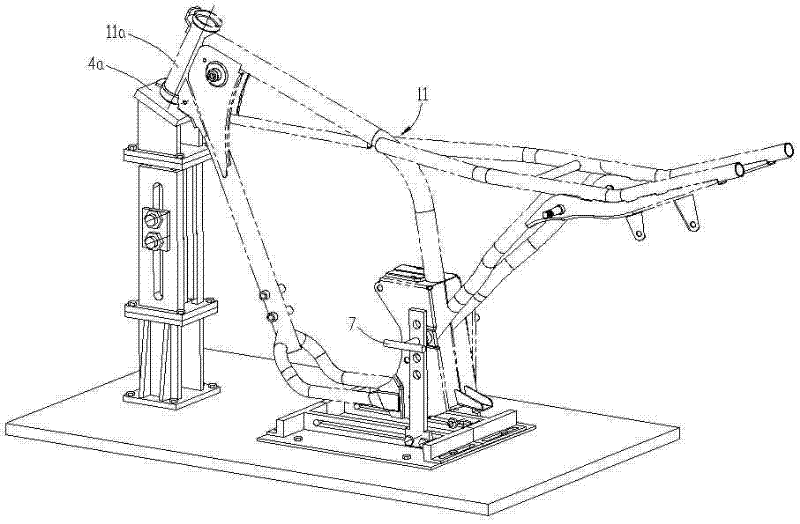 Motorcycle vehicle frame fixing device