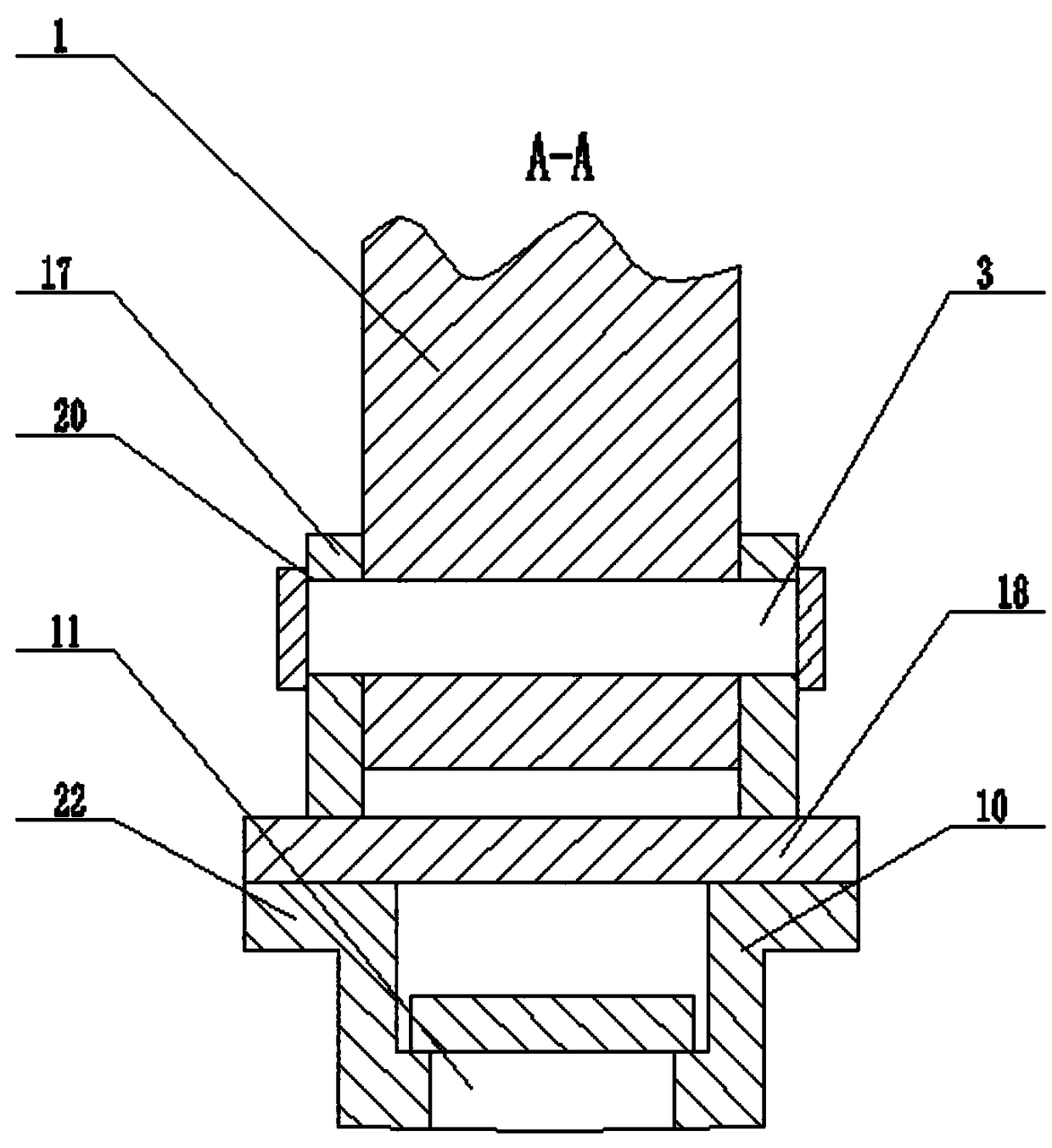 Special transposition type work head for war vehicle action system bolt tightening