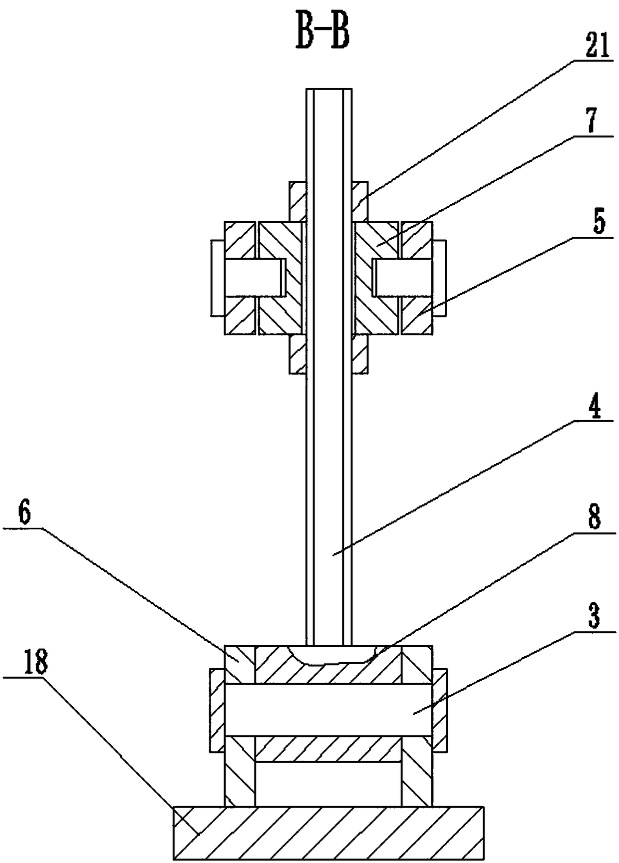 Special transposition type work head for war vehicle action system bolt tightening