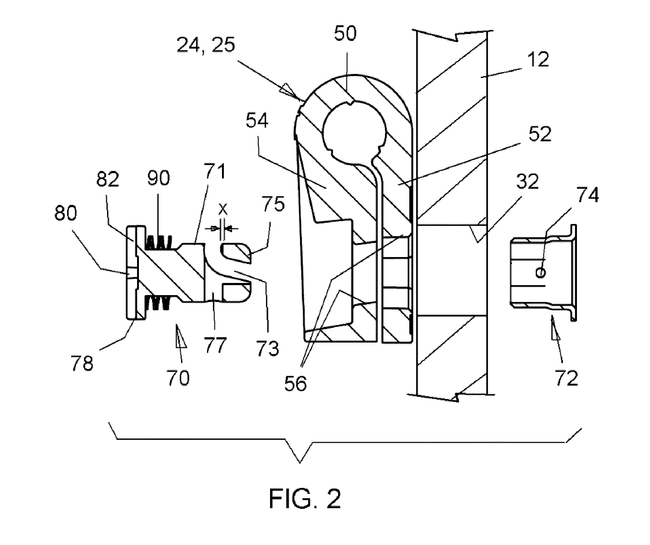 Helmet with partial turn faceguard mounting