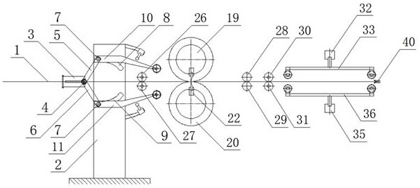 A woven bag cutting and bag opening separation and leveling device