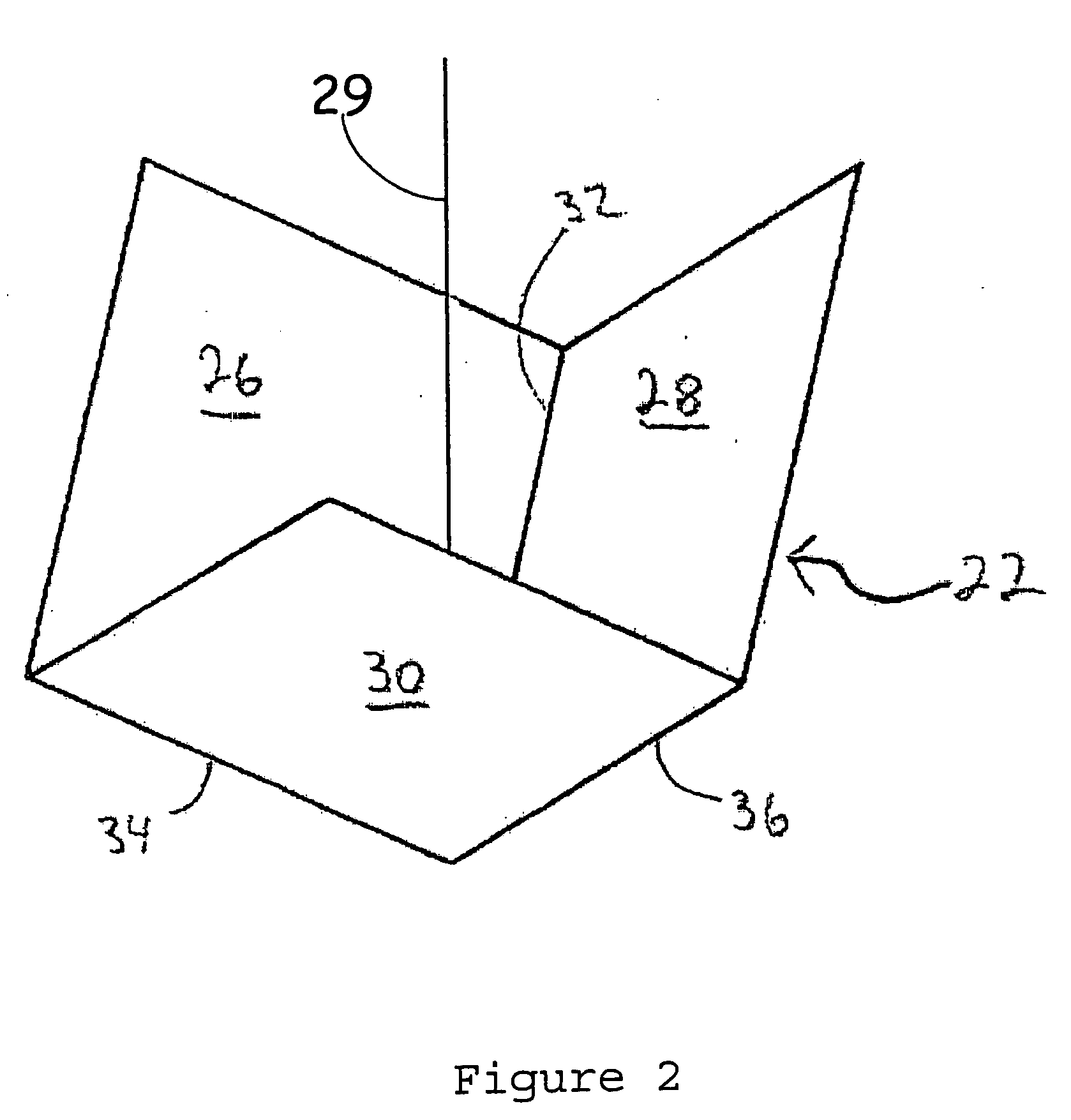 Cube corner retroreflector with limited range