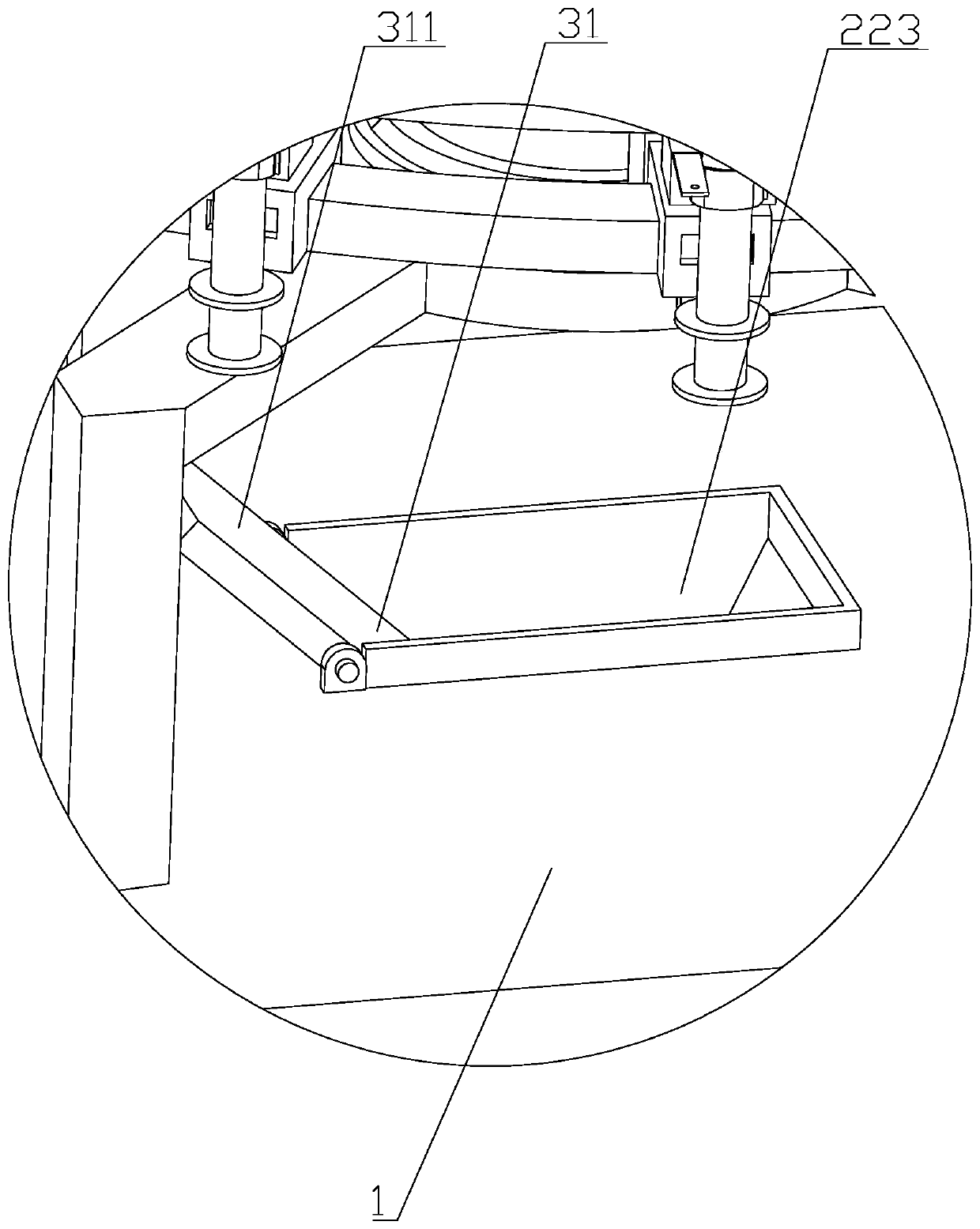 Round braiding machine for underpants