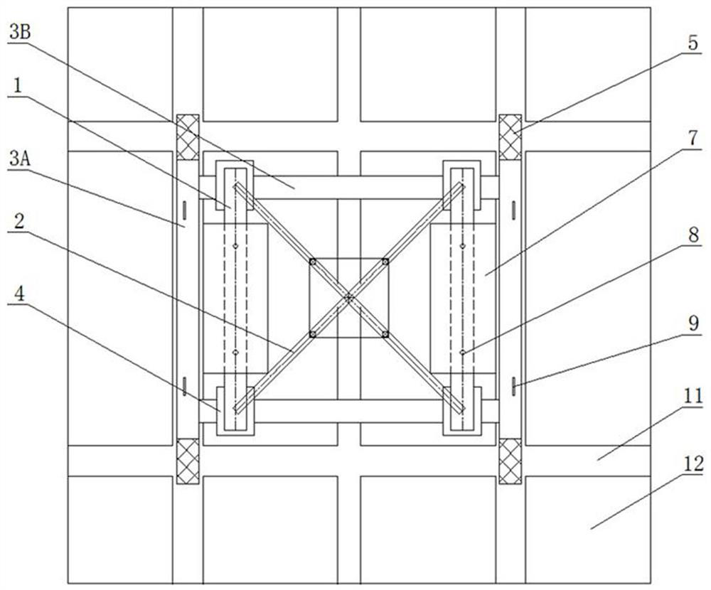 Assembled pressurized tower crane foundation structure