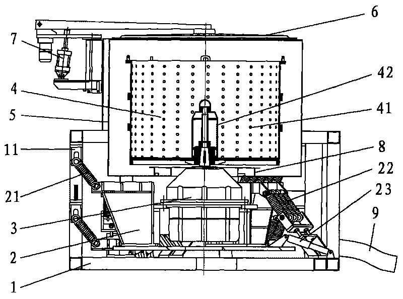 Suspension-type loose fiber dryer