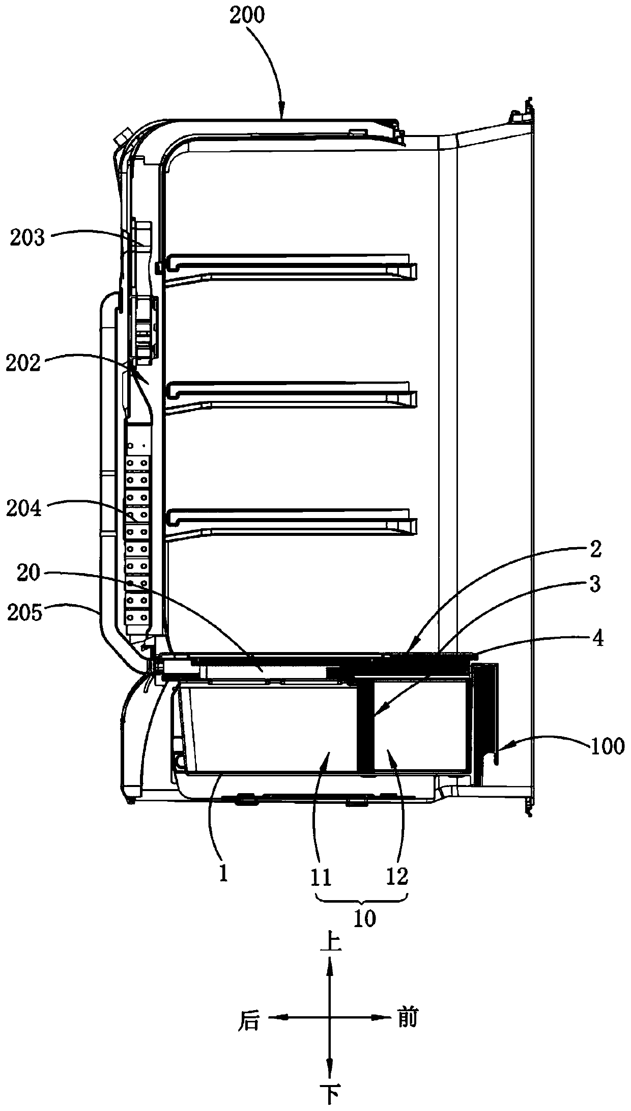 Storing box and refrigerating equipment