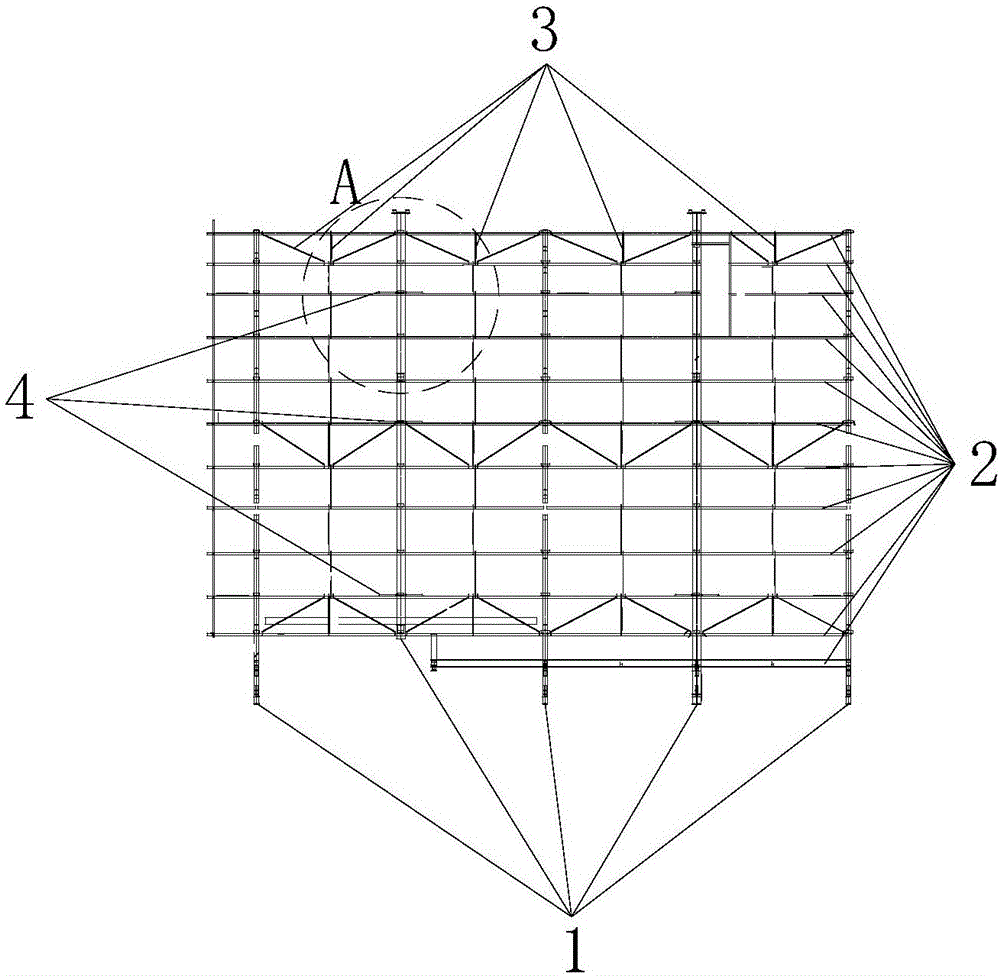 Wall installing method for blast furnace casting house plant