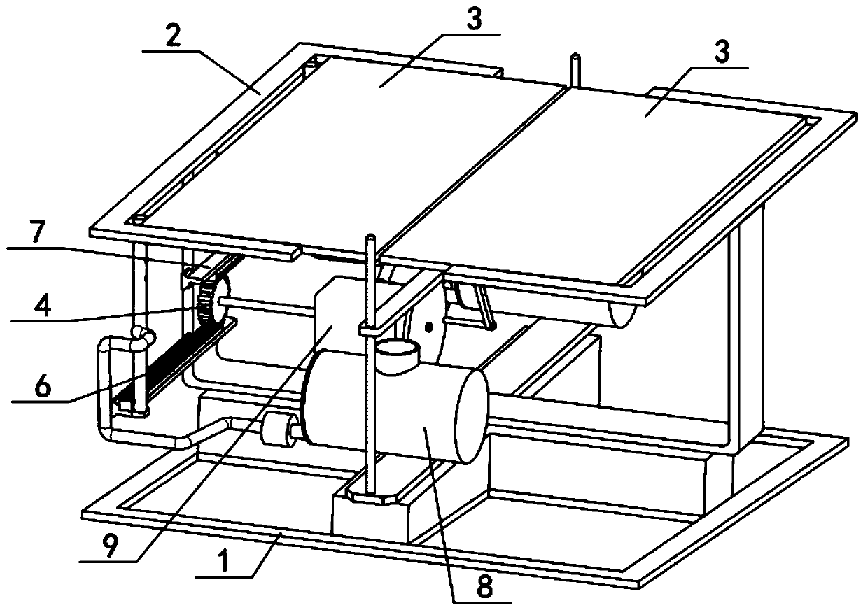 Solar power generation system with automatic snow and dust removal function