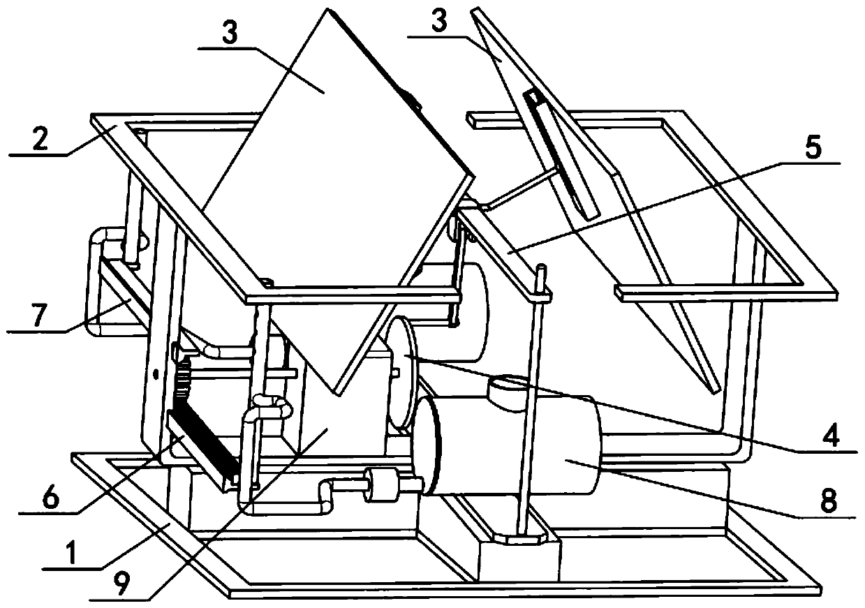 Solar power generation system with automatic snow and dust removal function