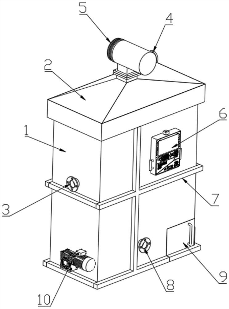 Electrolytic flotation tank combined drying foam layer circulation post-processing device