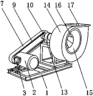 Centrifugal fan for hot draw box