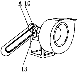 Centrifugal fan for hot draw box