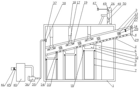 Automatic sorting and recycling device for domestic waste