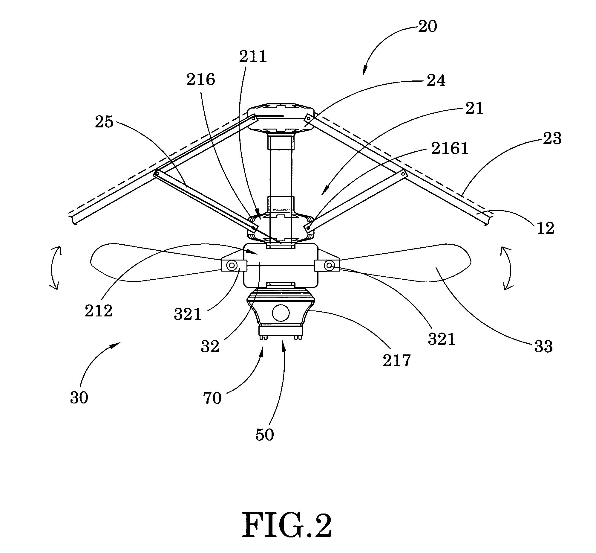 Outdoor umbrella with built-in electro control panel