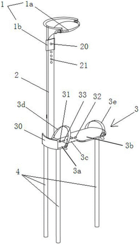 Auxiliary walking device for mowing spartina alterniflora and mowing method