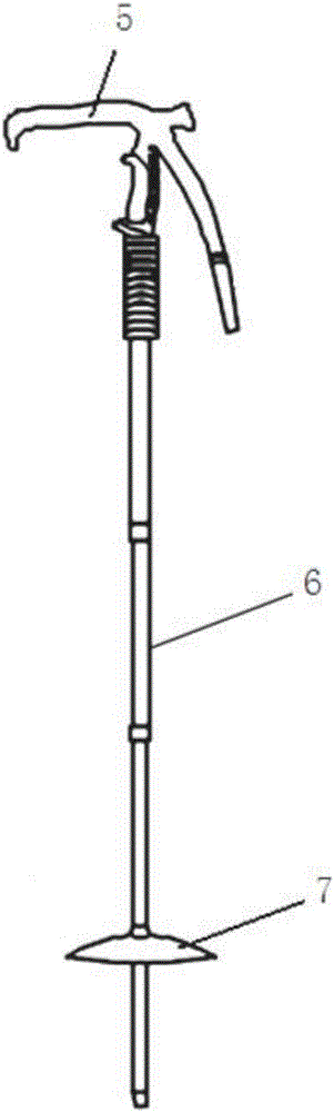 Auxiliary walking device for mowing spartina alterniflora and mowing method