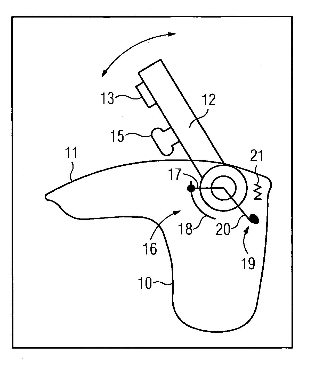 In-the-ear hearing device with a moveable gripping element